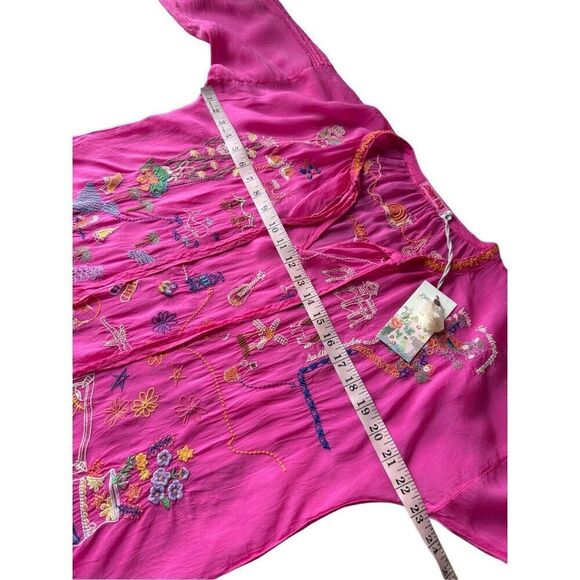 Johnny Was Pink Zadonia Embroidered Blouse - Picture 10 of 12